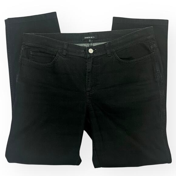 LAFAYETTE 148 NEW YORK Mid Rise Black Skinny Jeans Denim Slim Dyed Stretch 12 - Picture 3 of 10